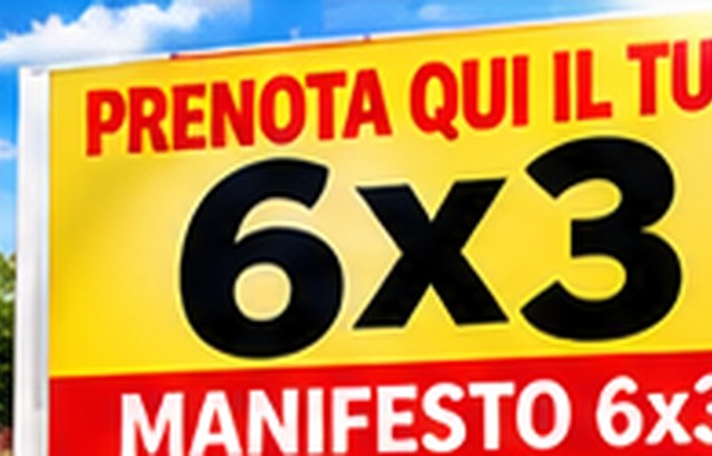Cartellone pubblicitario 6 per 3 metri: prenota e richiedi disponibilità a Napoli